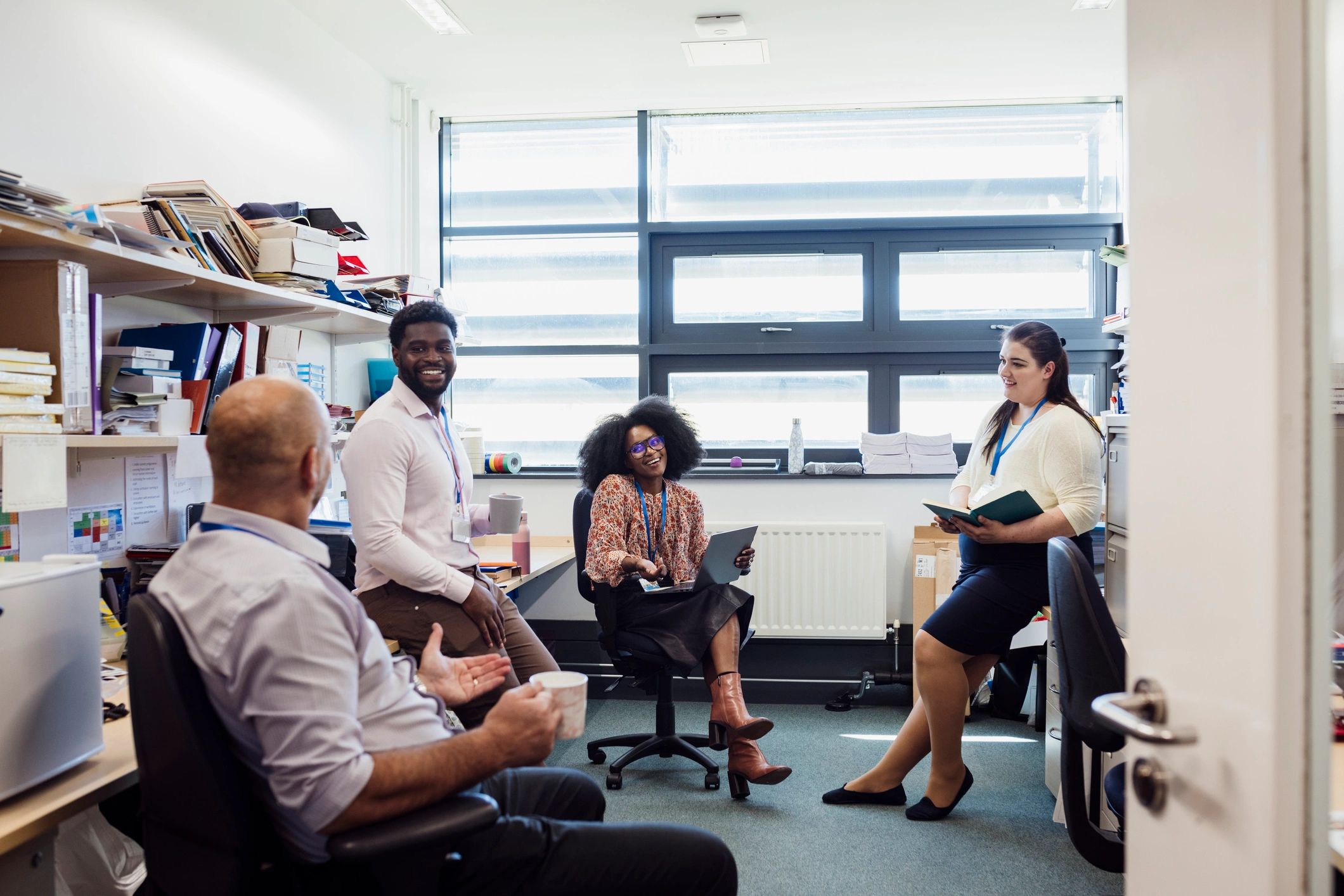Professional team collaborating in a workplace